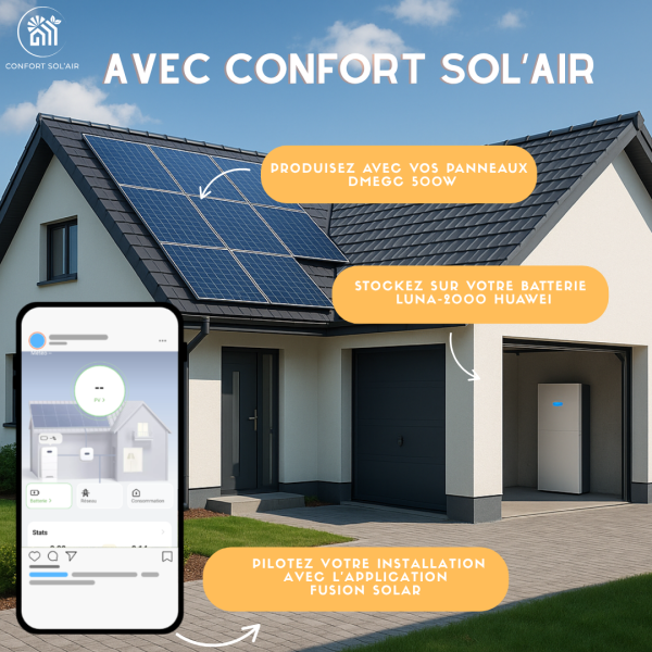 Installation photovoltaïque avec batterie et pilotage connecté en Gironde 